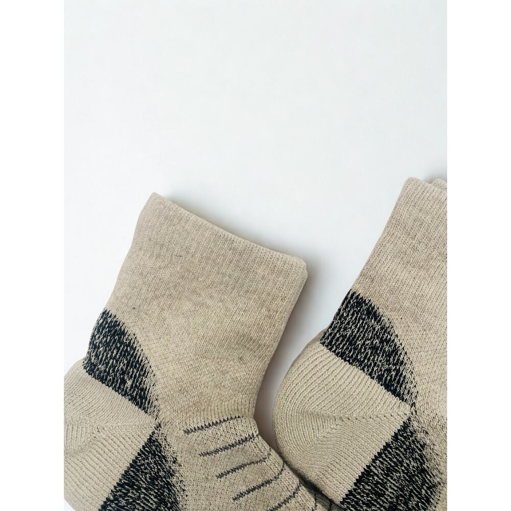 Bombas Tan and Black Low-Cut Performance Socks with Orange Accent. - Picture 2 of 5